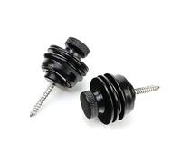 OVSAL Cinghia di sicurezza per chitarra elettrica e basso, elettroplaccata, nera, testa piatta, facile da installare e a sgancio rapido, per Fender Strat Tele Les Paul Classial chitarre elettriche