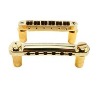 OVSAL Gold Tune-O-Matic - Ponte per chitarra e barra di arresto Combo M8 con filettatura metrica a 6 corde, compatibile con Les Paul LP SG Style, parti di ricambio per chitarra elettrica