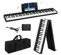 Ovshnrr Pianoforte Digitale 88 Tasti semi-pesati, Pieghevole Digital Piano con Bluetooth e interfaccia MIDI, Semipesata Piano Elettroniche Fullsize per Principianti