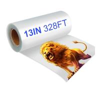 Ovsuqu Rotolo di pellicola di trasferimento DTF 33 x 100 m, pretrattamento trasparente opaco su entrambi i lati, carta per trasferimento di calore per animali domestici, peeling a caldo e freddo