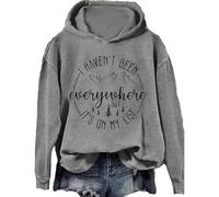 ovunque, ma è sulla mia lista camicie grafiche divertenti Non ero ovunque camicia maglione donne, grigio., XXL