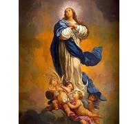 OVUNQUE PROTEGGIMI Quadro Moderno - Da Parete - Tela Canvas - Stampe Religiose - Immagine - Santo - Santa - Gesù - Madonna - (Madonna Assunta in cielo, 18 x 24 cm)
