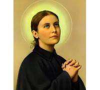 OVUNQUE PROTEGGIMI Quadro Religioso con Immagine dei Santi e Sante, Tela Canvas da Parete con Stampa Sacra, Decorazione Religiosa - Made in Italy (Santa Gemma, 30 x 40 cm)