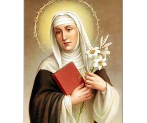 OVUNQUE PROTEGGIMI Quadro Religioso con Immagine dei Santi e Sante, Tela Canvas da Parete con Stampa Sacra, Decorazione Religiosa - Made in Italy (Santa Caterina da Siena, 30 x 40 cm)