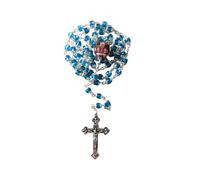 OVUNQUE PROTEGGIMI Rosario dedicato a Papa Leone XIV e alla Madonna del Buon Consiglio, rosario cattolico in vetro, crocifisso in metallo (Senza scatola)