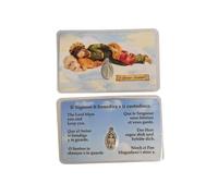 OVUNQUE PROTEGGIMI San Giuseppe Dormiente Preghiera Immagini Santino, Set di 10 Immaginette con Medaglia Madonna Miracolosa. Holy Card. Plastificate.
