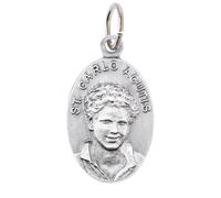 OVUNQUE PROTEGGIMI Set 10 Medaglie di San Carlo Acutis in alluminio cm. 2,2. Retro con calice e simbolo Eucarestia. 0.87'' St. Carlo Acutis Medal.