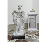 OVUNQUE PROTEGGIMI Statua Ercole Greco Farnese h 27 cm (10.63'') in polvere di marmo bianco - The Farnese Hercules statue - Hercules Farnese