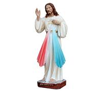 OVUNQUE PROTEGGIMI Statua Gesù Misericordioso cm. 20 in Resina, Adatta per Ambienti Interni ed Esterni, Realizzata in Italia