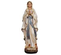 OVUNQUE PROTEGGIMI Statua Madonna di Lourdes in legno della Val Gardena (6.5 cm)