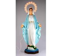 OVUNQUE PROTEGGIMI Statua Madonna Immacolata in resina cm. 40 con aureola illuminata