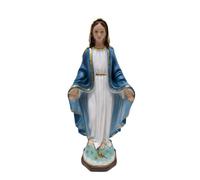 OVUNQUE PROTEGGIMI Statua Madonna Immacolata o Miracolosa in Polvere di marmo, cm 20, cm 30, cm 40, per Interni ed Esterni, Statuetta della Madonnina Realizzata artigianalmente in Toscana. (cm 40)