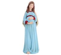 OVUNQUE PROTEGGIMI Statua Maria incinta in polvere di marmo 23 cm. Pregnant Virgin Mary Statue.