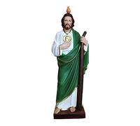 OVUNQUE PROTEGGIMI Statua San Giuda Taddeo In Resina, cm 31, Adatta per Ambienti Interni ed Esterni, Statuetta di San Giuda Realizzata e Dipinta in Italia