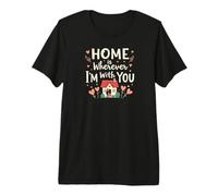 Ovunque tu Sia Coppia d'Amore Cottage Romantico Maglietta Premium