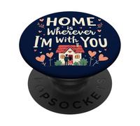 Ovunque tu sia coppia d'amore Cottage romantico PopSockets PopGrip Adesivo