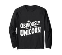 Ovviamente Un Unicorno Divertente per Gli Amanti degli unicorni Maglia a Manica