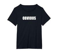 Ovvio Maglietta, Donna Plus-Size, Nero, 2X