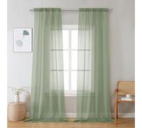 OVZME 2 tende per camera da letto, 243,8 cm di lunghezza, per case coloniche, tende in voile leggero arioso, decorazione per finestra, per porta del patio, soggiorno, camera da letto, sala da pranzo,