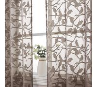 OVZME Anji 2 pannelli tende trasparenti in voile marrone lunghezza 72 pollici per camera da letto doppia asta tasca tessuto leggero e traspirante