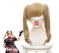 OW D.VA Black Cat Luna Cosplay Parrucca Mix Giallo Resistenza al calore Capelli sintetici Halloween Party Costume Giochi di ruolo Parrucche + Protezione parrucca