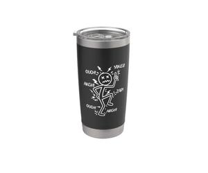 Ow Ow Ow Consapevolezza del dolore cronico Commedia Stick Personaggio Divertente Bicchiere termico in acciaio inox doppia parete