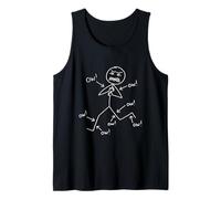 OW OW OW Funny Stickman Humorous Consapevolezza del Dolore cronico Canotta