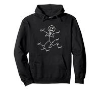 OW OW OW Funny Stickman Humorous Consapevolezza del Dolore cronico Felpa con Cappuccio