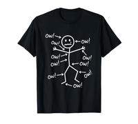 OW OW OW OW T-Shirt Divertente Dolore Corporeo Lavoro Maglietta