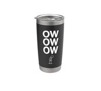 Ow Ow Ow Stick Man Figura Divertente Dolore Cronico Umorismo Meme 13 Bicchiere termico in acciaio inox doppia parete