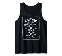 OW OW OW Stick Man Figura Divertente Dolore Cronico Umorismo Meme 8 Canotta