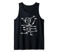 OW OW OW Stick Personaggio Figura Cronico Dolore Consapevolezza Umorismo Canotta