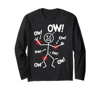 OW Personaggio Divertente Stick Figure Dolore Maglia a Manica