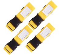 OW-Travel Cinghia per Valigia con Cinghie per Bagagli Pesanti. Cintura Valigia Personalizzata per Identificare la Valigie. Accessori Viaggio. Cinghie per Valigie. Giallo 4 Pezzi