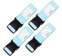 OW-Travel Cinghia per Valigia con Cinghie per Bagagli Pesanti. Cintura Valigia Personalizzata per Identificare la Valigie. Accessori Viaggio. Cinghie per Valigie. Blu 4 Pezzi