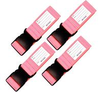 OW-Travel Cinghia per Valigia con Cinghie per Bagagli Pesanti. Cintura Valigia Personalizzata per Identificare la Valigie. Accessori Viaggio. Cinghie per Valigie. Rosa 4 Pezzi