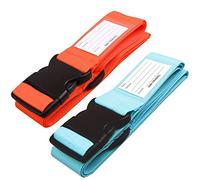 OW-Travel Cinghia per Valigia con Cinghie per Bagagli Pesanti. Cintura Valigia Personalizzata per Identificare la Valigie. Accessori Viaggio. Cinghie per Valigie. Arancia Blu 2 Pezzi