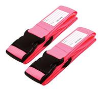 OW-Travel Cinghia per Valigia con Cinghie per Bagagli Pesanti. Cintura Valigia Personalizzata per Identificare la Valigie. Accessori Viaggio. Cinghie per Valigie. Rosa 2 Pezzi