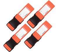 OW-Travel Cinghia per Valigia con Cinghie per Bagagli Pesanti. Cintura Valigia Personalizzata per Identificare la Valigie. Accessori Viaggio. Cinghie per Valigie. Arancia 4 Pezzi