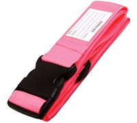 OW-Travel Cinghia per Valigia con Cinghie per Bagagli Pesanti. Cintura Valigia Personalizzata per Identificare la Valigie. Accessori Viaggio. Cinghie per Valigie. Rosa 1 Pezzo