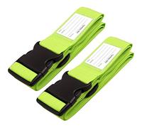 OW-Travel Cinghia per Valigia con Cinghie per Bagagli Pesanti. Cintura Valigia Personalizzata per Identificare la Valigie. Accessori Viaggio. Cinghie per Valigie. Verde 2 Pezzi