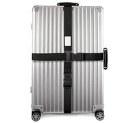 OW-Travel Cinghia per Valigia Croce con Cinghie per Bagagli Pesanti. Cintura Valigia Personalizzata per Identificare Valigie. Accessori Viaggio. Cinghie per Valigie Croce Nero