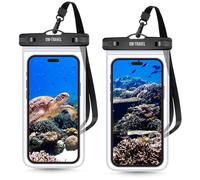 OW-Travel Custodia telefono subacquea (2 Pack) Cover Impermeabile IPX8. Cordino regolabile. Custodia subacquea smartphone iPhone 16 15 14 13 12 11 Pro Max XS Samsung Huawei fino a 7”