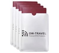 OW-Travel Custodie Porta Passaporto da Viaggio con Blocco RFID e NFC per Uomo e Donna. Custodia per Passaporto Anti-Frode con Protezione Contactless (4 Custodie Blocco rfid Protezione)
