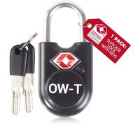 OW-Travel Lucchetto Chiave TSA Valigia per Valigie e Bagagli da Viaggio. Lucchetto Piccolo con Chiave per Armadietto Palestra. Lucchetti TSA per USA Nero 1 Pezzo