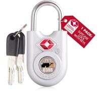 OW-Travel Lucchetto Chiave TSA Valigia per Valigie e Bagagli da Viaggio. Lucchetto Piccolo con Chiave per Armadietto Palestra. Lucchetti TSA per USA Argento 1 Pezzo