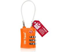 OW-Travel Lucchetto Combinazione Cavo TSA. Lucchetto Flessibile per Valigie e Bagagli da Viaggio. Lucchetto Cavo Acciaio con Combinazione per Armadietto Palestra. Arancia 1 Pezzo