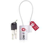 OW-Travel Lucchetto TSA Cavo con Chiave per Valigie, Bagagli da Viaggio. Lucchetto Filo Acciaio Piccolo con Chiave per Armadietto Palestra. Lucchetti TSA USA Argento 1 Pezzo
