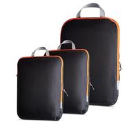 OW-Travel Organizer Valigia Compressione, Organizzazione Facile. Cubi Compressione Viaggio 2 Medi y 1 Grandi per Zaino Bagaglio da Viaggio. Accessori da Viaggio Regali Vacanze Essenziali. 3 Pz Nero