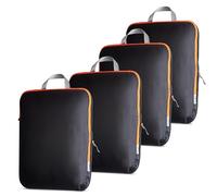 OW-Travel Organizer Valigia Compressione, Organizzazione Facile. Cubi Compressione Viaggio 4 Medi per Zaino Bagaglio da Viaggio. Accessori da Viaggio Regali Vacanze Essenziali. 4 Pz Nero